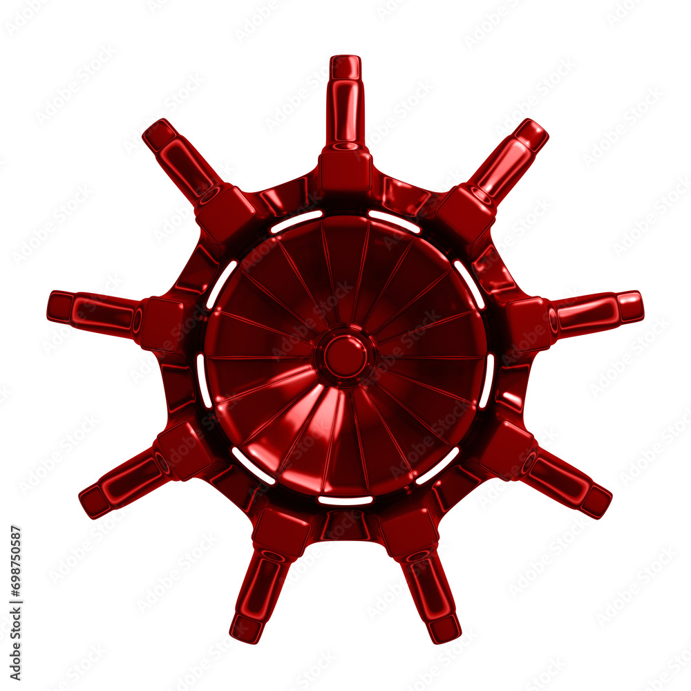 Obraz premium Metal abstract shape, 3d render