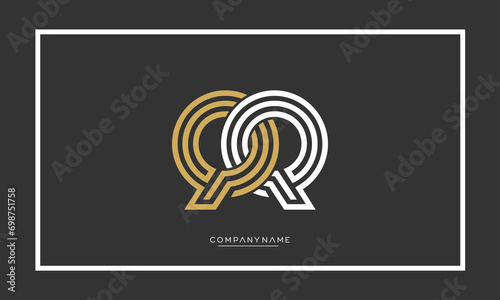 QQ or Q Alphabet letters logo monogram