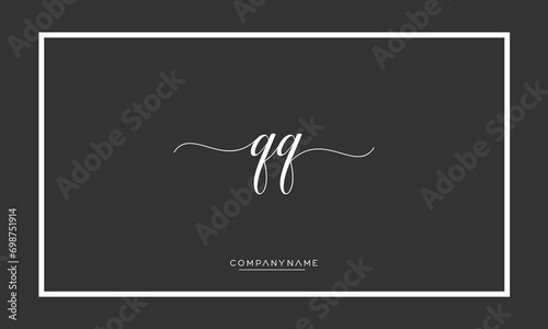 QQ or Q Alphabet letters logo monogram