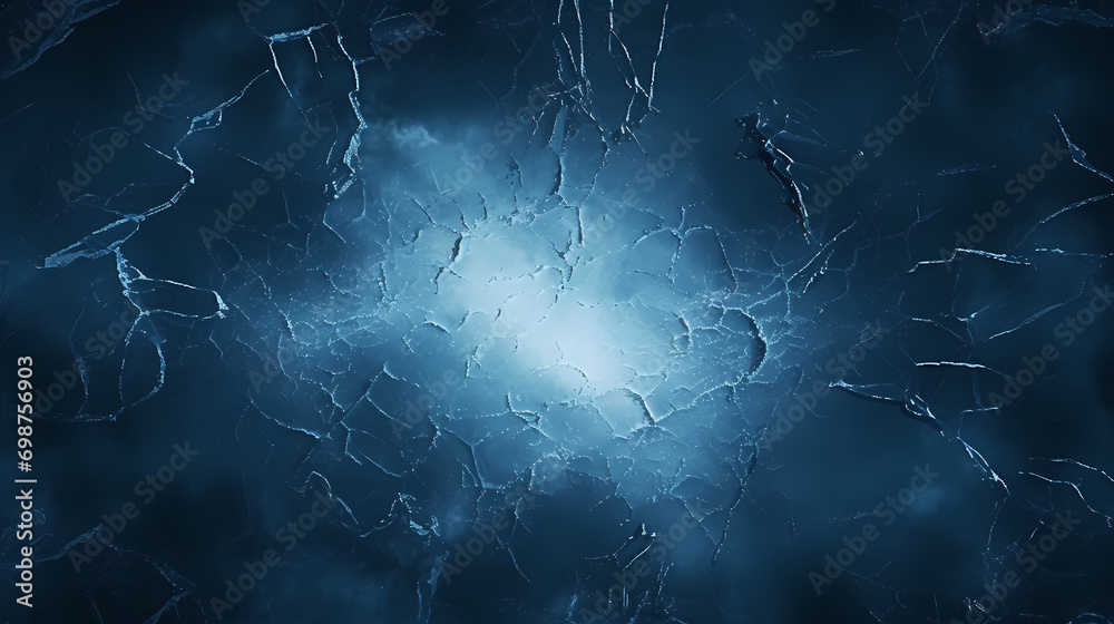 Ice winter background, black hole, crack texture blue wallpaper, PPT background Ice winter background, black hole, crack texture blue wallpaper, PPT background