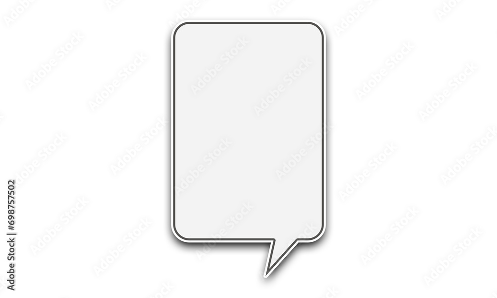 Icono de bocadillo de hablar vacío en fondo transparente. Icono de bocadillo de hablar vacío en fondo transparente.