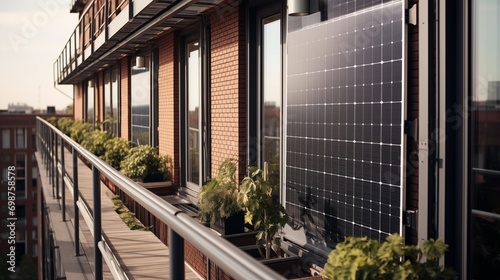 Balkonkraftwerk für Solarenergie, Nachhaltiges, energieeffizientes und smartes Wohnen