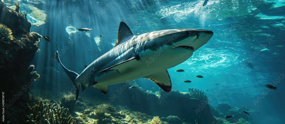 Fototapeta premium Sharks are being hunted, leading to extinction.