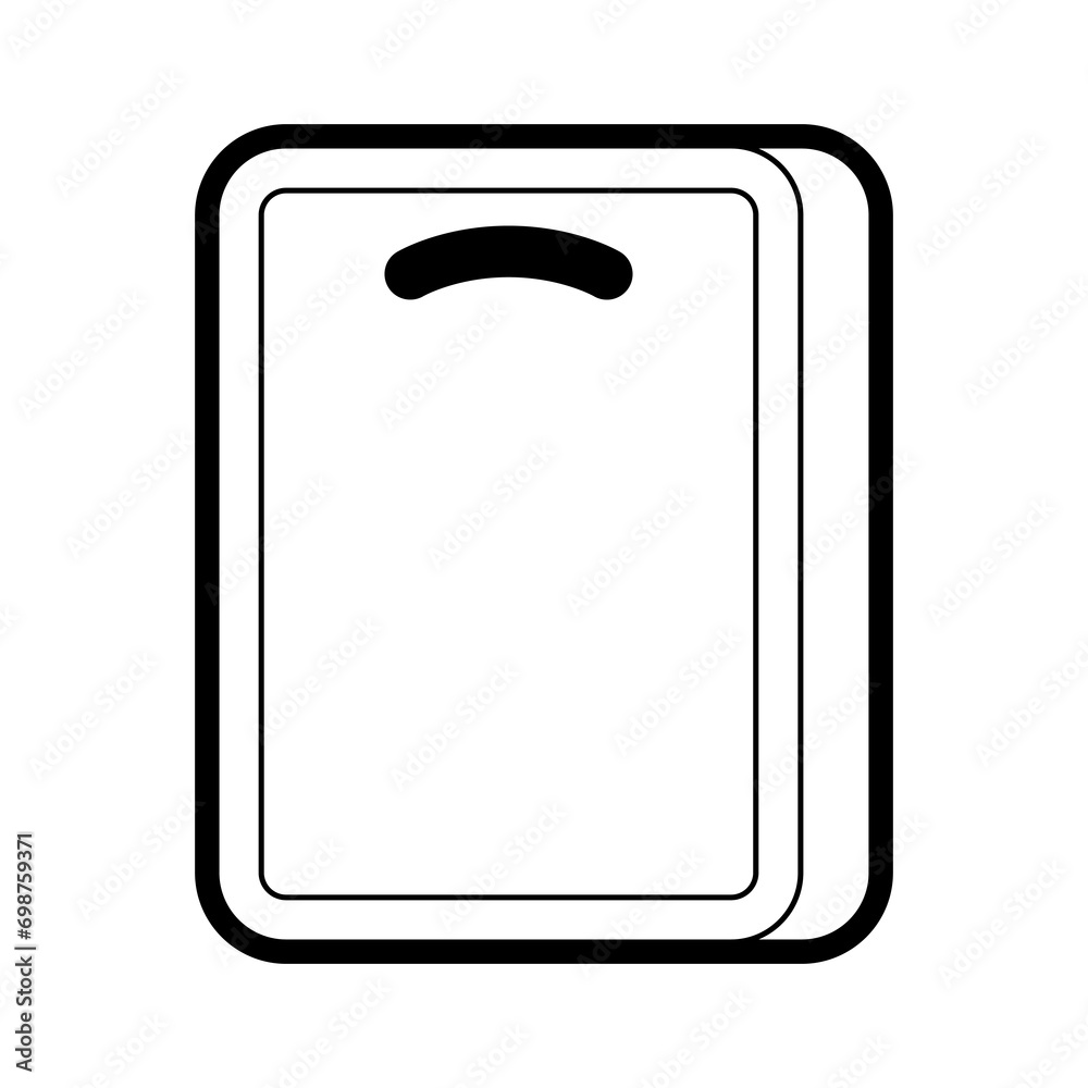 Illustration of cutting board. Stylized kitchen utensil item. Illustration of cutting board. Stylized kitchen utensil item.