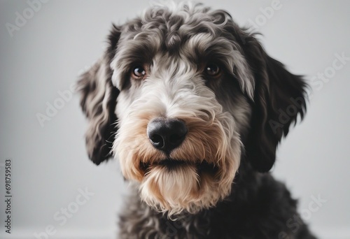 Aussiedoodle breed dog isolated on white background (1)