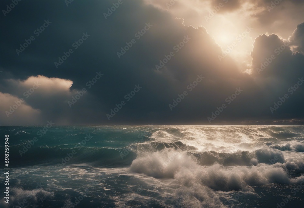 Strong storm over the sea