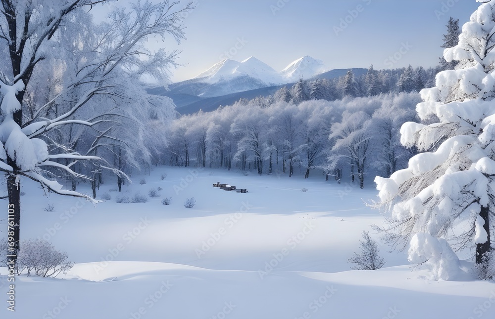 Snowy Winter Landscape A serene snowy landscape Snowy Winter Landscape A serene snowy landscape