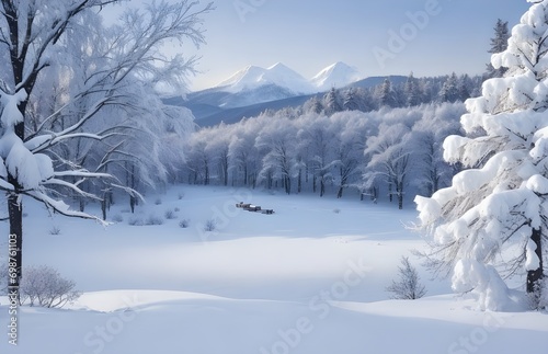 Snowy Winter Landscape A serene snowy landscape