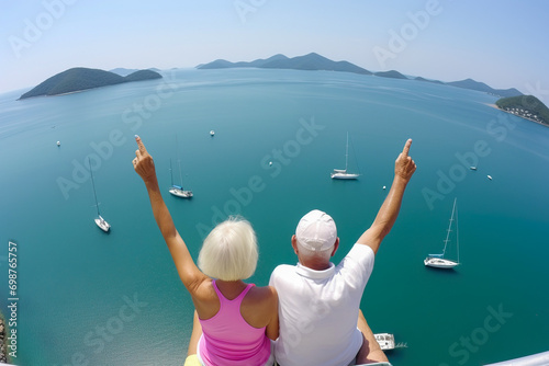Active mature couple on a h...