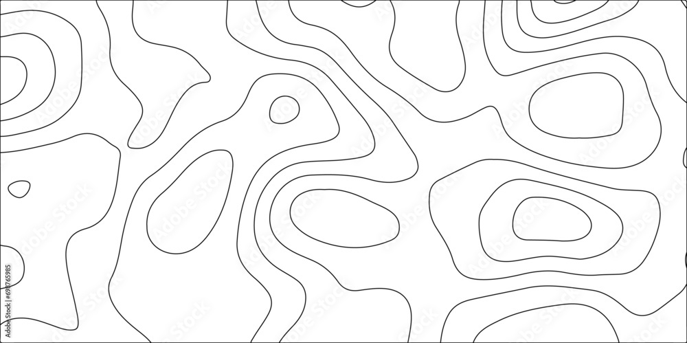 Obraz premium Contour map background. Vector geography scheme and terrain. Topography grid map. Stylized topographic contour map. Geographic line mountain relief. Abstract lines or wavy backdrop background.