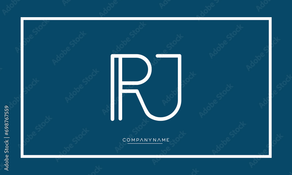 RJ or JR Alphabet letters logo monogram
RJ or JR Alphabet letters logo monogram