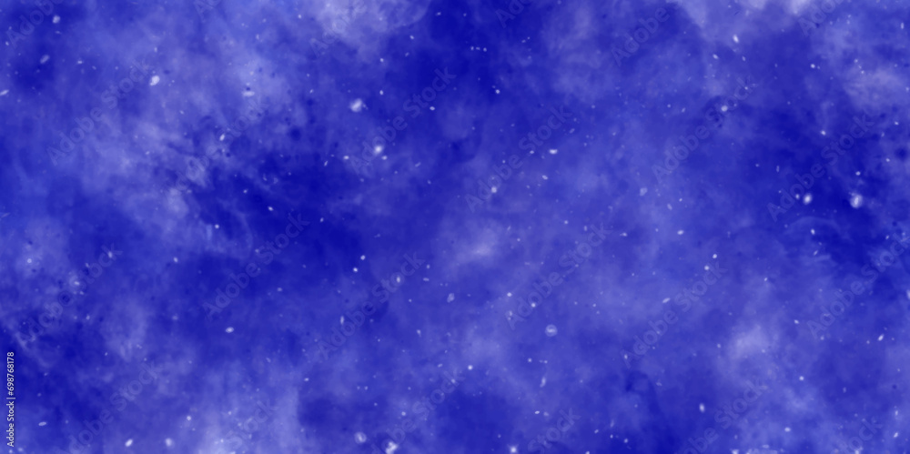 Obraz premium Blue watercolor space background. Blue Watercolor Background. Space Background.