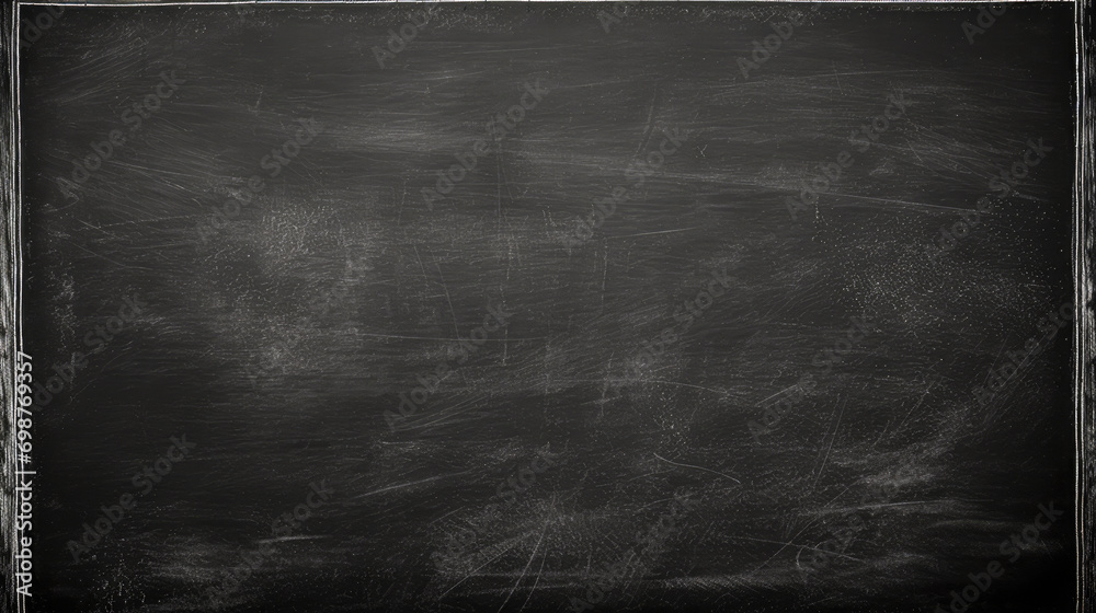 Chalk rubbed out on blackboard background or chalkboard texture. - obrazy, fototapety, plakaty 