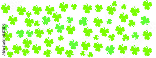 Abstract patrick's day background for design. Three Leaf Clovers for st patrick's green shamrock for greeting card