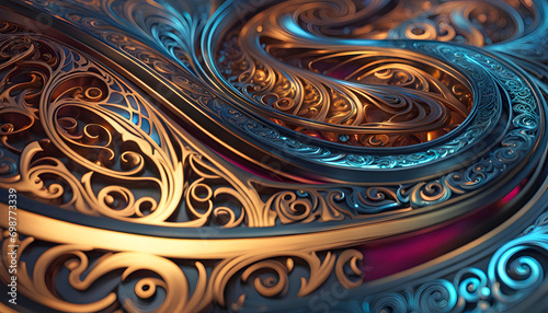 Beautiful mystical patterns on glass, swirls for design, advertising banner for design,