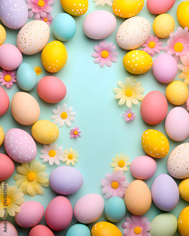 Happy easter background - Sweet pastel color design