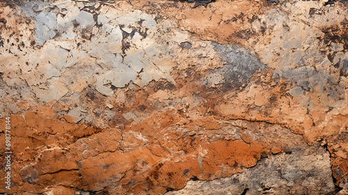 Texture of old rustic wall covered with brown stucco. Abstract background for design.