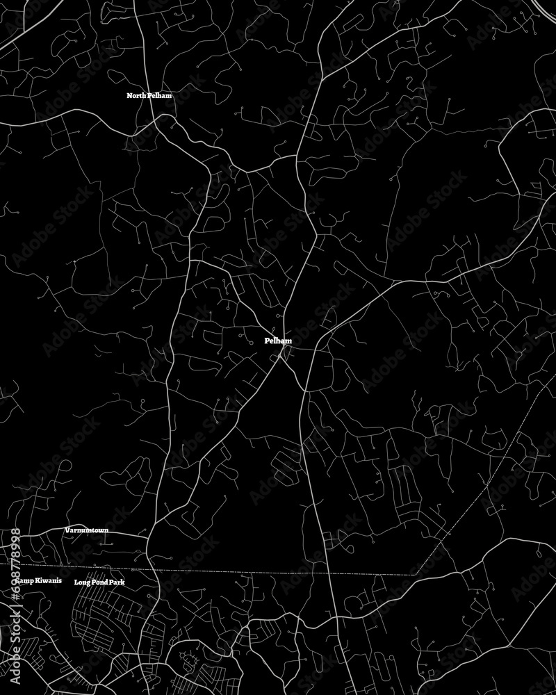 Pelham New Hampshire Map, Detailed Dark Map of Pelham New Hampshire