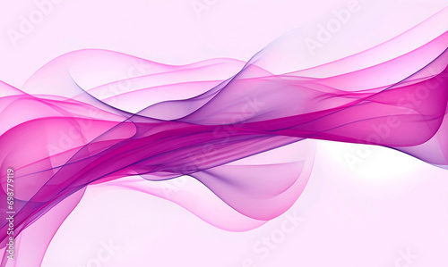 Abstrakcja, fioletowy dym układa się w fale. Generative AI © Iwona