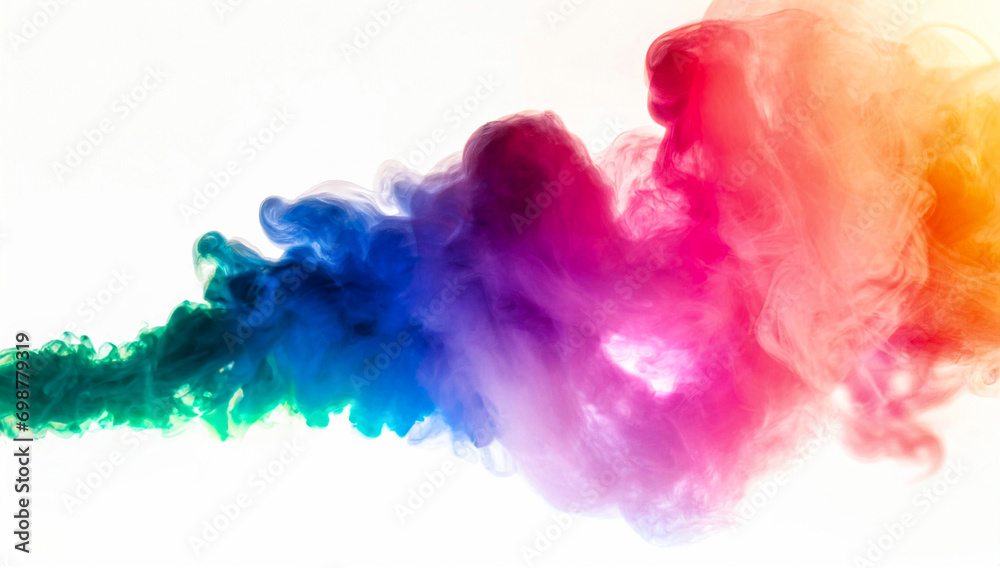 Kolorowy dym eksplozja, abstrakcyjne tło. Generative AI - obrazy, fototapety, plakaty 