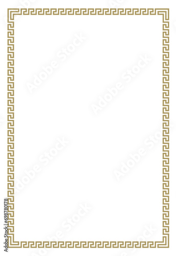 Golden Frame for your text or photo vintage frame with ornament vector illustration