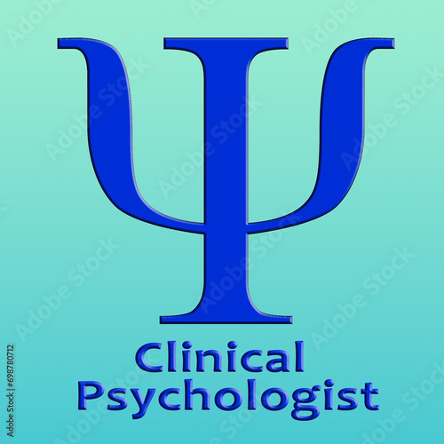Fototapeta Naklejka Na Ścianę i Meble -  The Greek letter psi is the symbol for the profession of clinical psychology.  
