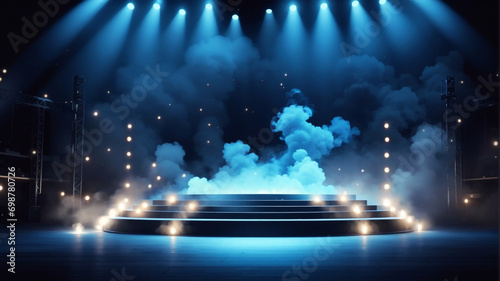 Enchanting Ambiance: A Stage Aglow with Scenic Lights and Ethereal Smoke   © Snap Stock Gallery