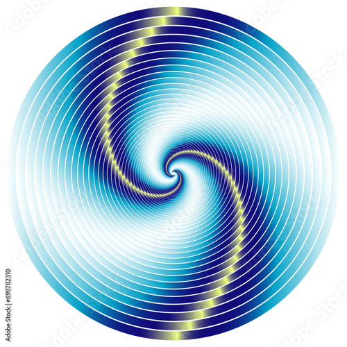 Abstract spiral rotating and twisting lines, computer generated background, 3D rendering background