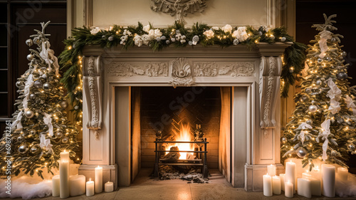 Christmas at the manor  English countryside decoration and interior decor