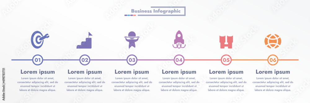 This infographic reflects a modern and creative business process design. The unique design and graphic interpretation add expressiveness and clarity to the image in the presentation and information. - obrazy, fototapety, plakaty 