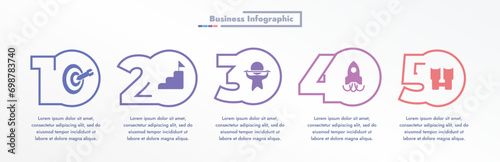 This infographic reflects a modern and creative business process design. The unique design and graphic interpretation add expressiveness and clarity to the image in the presentation and information.