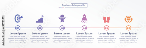 This infographic reflects a modern and creative business process design. The unique design and graphic interpretation add expressiveness and clarity to the image in the presentation and information. photo
