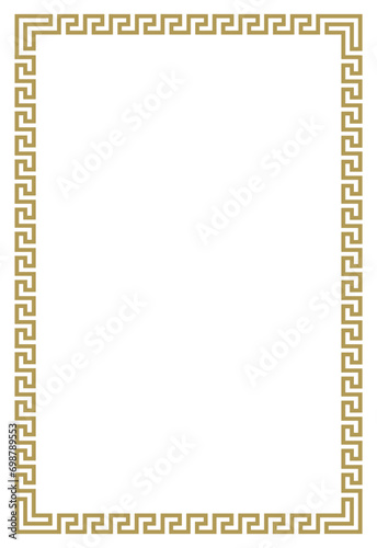 Gold Frame for your text or photo vintage frame with ornament vector illustration