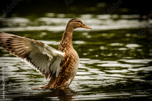 duck on the water