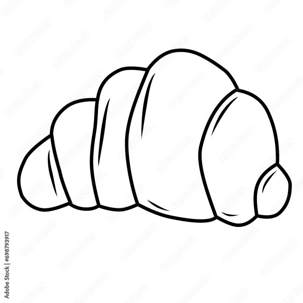 croissant line icon croissant line icon