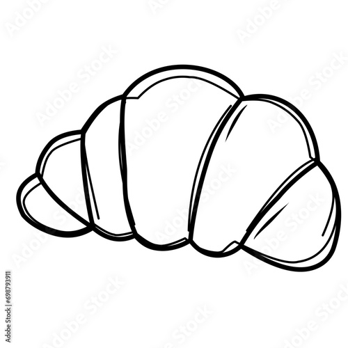 croissant line icon