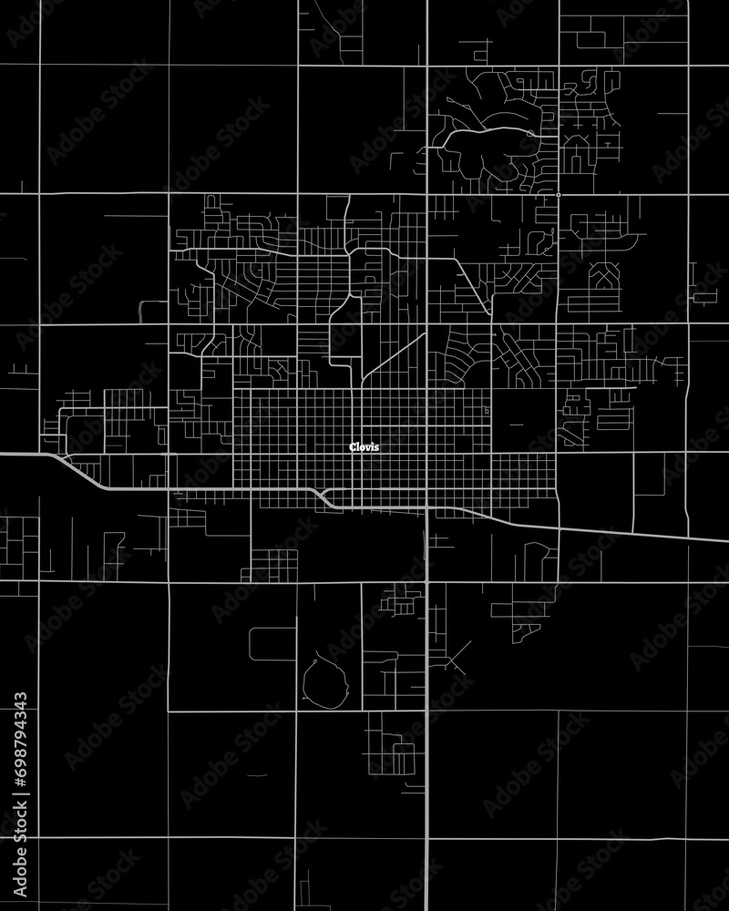 Clovis New Mexico Map, Detailed Dark Map of Clovis New Mexico Stock Illustration Adobe Stock