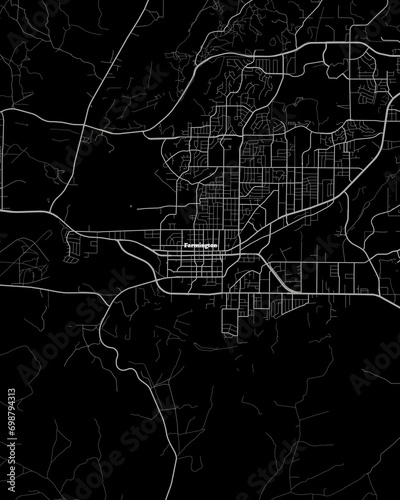 Farmington New Mexico Map, Detailed Dark Map of Farmington New Mexico photo