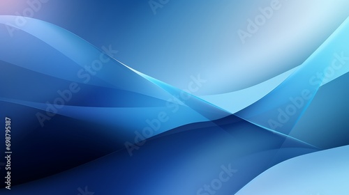 Abstract blue background with smooth lines, vector illustration. Gradient mesh include. Generative AI