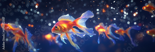 goldfish in the cosmic water photo