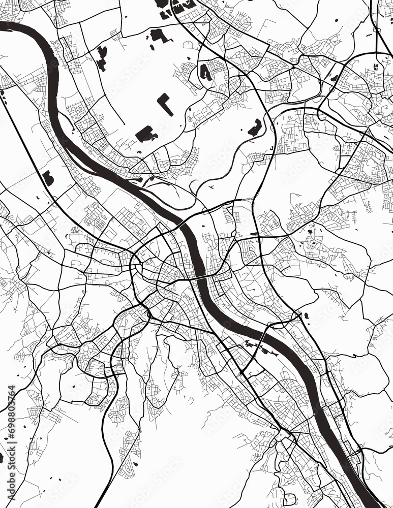 Obraz premium Bonn Germany City Map 