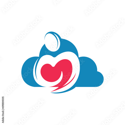 Cloud Care Logo Design. Charity Group logo design concept.