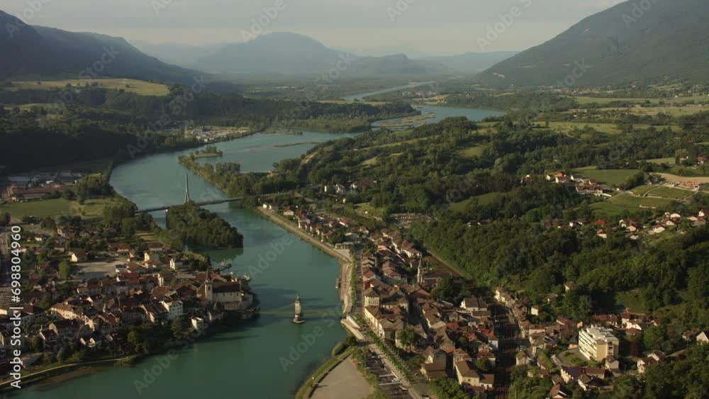 vue aérienne de seyssel