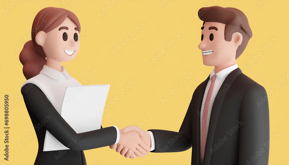 The bank's Mortgage Officers shake hands with customers to congratulate them after signing a housing investment loan agreement The bank's Mortgage Officers shake hands with customers to congratulate them after signing a housing investment loan agreement