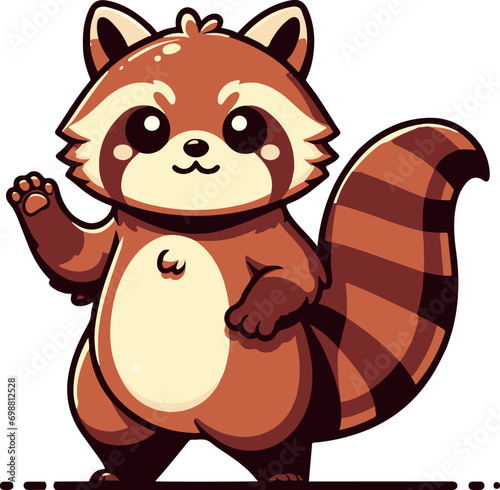 Cute tanuki raccoon dog vector