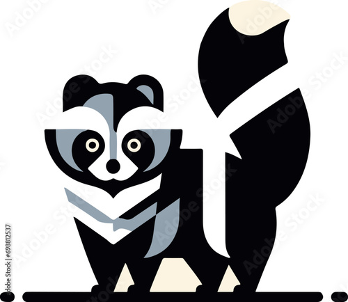 Cute tanuki raccoon dog vector