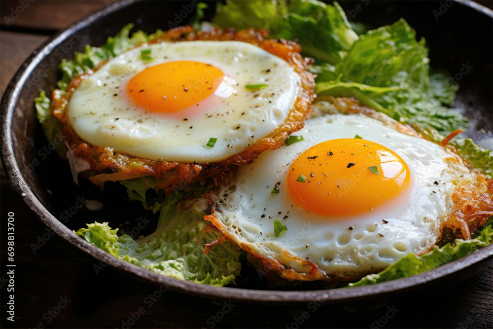 Savoy Cabbage Patties with Fried Egg Savoy Cabbage Patties with Fried Egg