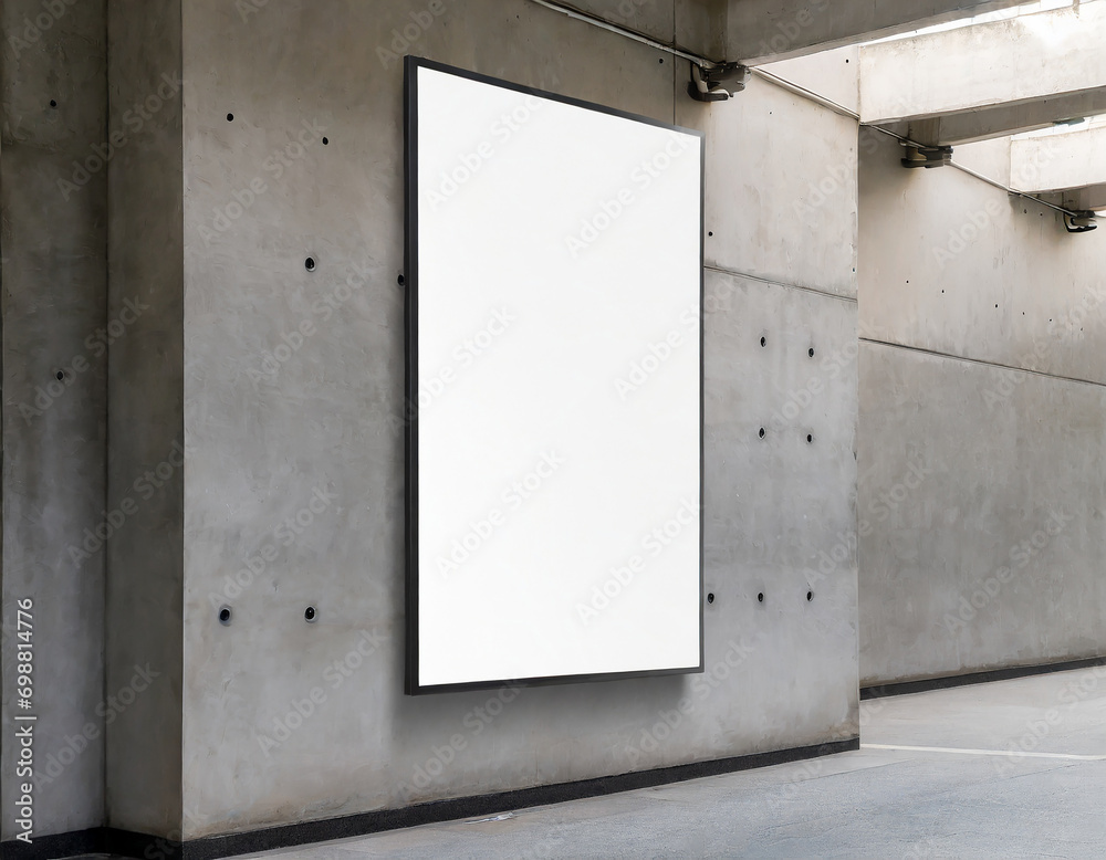 custom made wallpaper toronto digitalmock up of blank poster large billboard on concrete wall