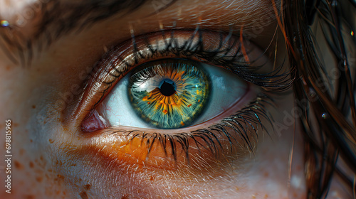 Close-up Macro of Human Eye photo