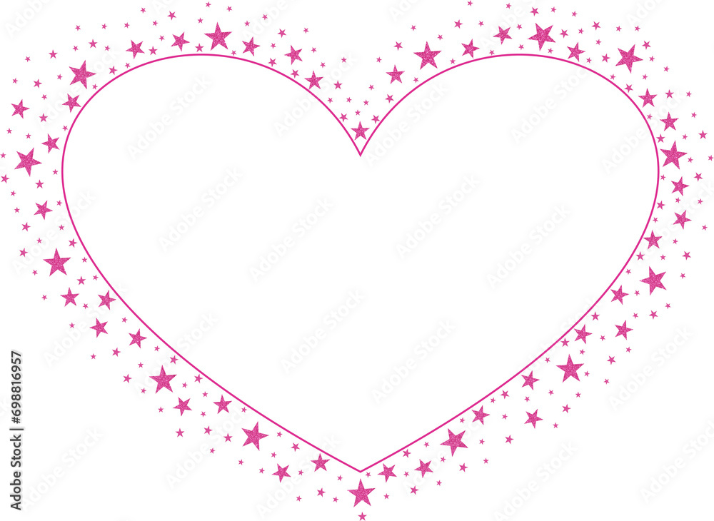Light Pink Love with Pink Sparkling glitter Stars Vector clipart icon #3